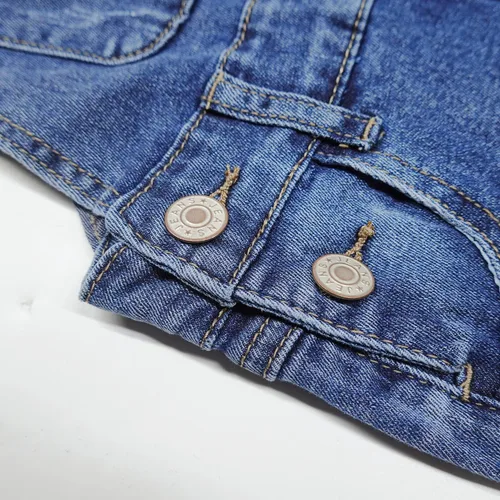 Miniatura 3 de KIDSCOOL SPACE Pantalones cortos para niñas, pantalones cortos de mezclilla elásticos para bebés