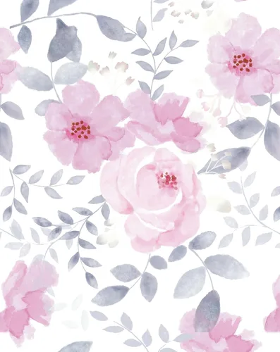 Cohoo Home Papel de contacto floral para despegar y pegar, papel de contacto rosa con flores florales para gabinete, autoadhesivo, extraíble, papel