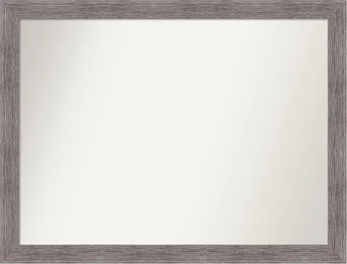 Miniatura 93 de Amanti Art Espejo de baño gris para sobre el fregadero, 31 x 48 pulgadas, espejo de tocador rectangular estrecho de color gris, marco de madera