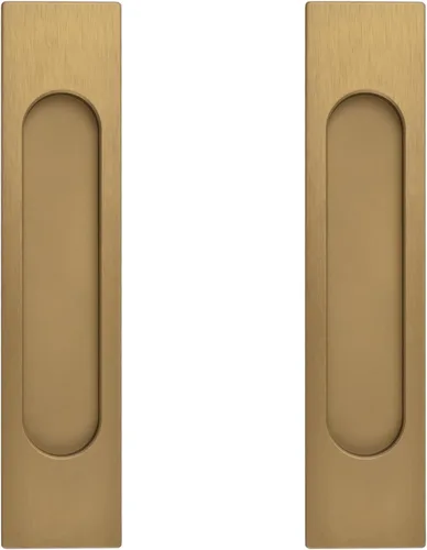 Miniatura 31 de MOROBOR Tiradores de puerta corredera ovalados autoadhesivos de 7.087 in, 2 manijas de aleación de aluminio sin perforaciones para puertas Bronce