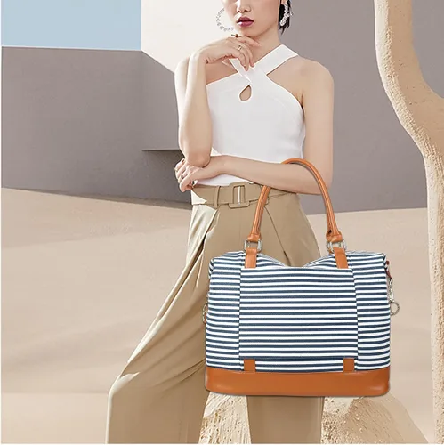 Miniatura 52 de BLUBOON Bolsas de viaje con cremallera, bolsa de lona para mujer, bolsa de fin de semana para mujer, bolsa de lona para llevar en la bolsa de lona