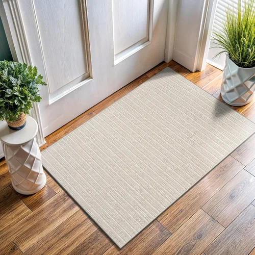 Miniatura 36 de Tapete de Puerta de Yute Fácil 2x3 Pies Interior Exterior Alfombras Naturales Alfombra de Fibra Sólida Alfombra de Área Tejida Boho Fácil de Limpiar