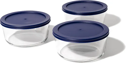 Miniatura 47 de Juego de 8 recipientes de vidrio para almacenamiento de alimentos (4 recipientes + 4 tapas sin BPA), 6.5 tazas, a prueba de fugas, aptos