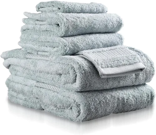 Delilah Home Toallas de baño de algodón turco, suaves y absorbentes, 100% orgánicas, tejido grueso de 700 GSM, suaves para pieles sensibles, 6