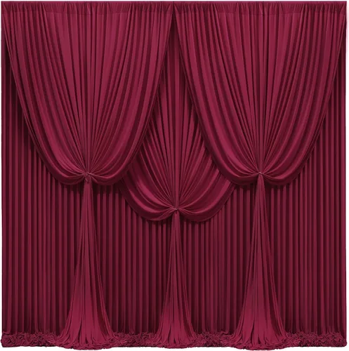 Miniatura 11 de Cortinas de fondo azul bebé de 8 x 10 pies para bodas, cortinas de fondo de poliéster sin arrugas, para baby shower, fiestas de cumpleaños