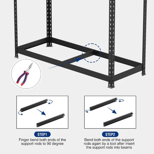 Miniatura 6 de WORKPRO Estantería con tablero de MDF, 35-3/10"W x 17-1/2"D x 72"H, 1650LBS Carga