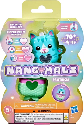 Miniatura 2 de Nano-MALS Pawtricia The Blue Kitty, gato electrónico, más de 70 respuestas, relleno de cesta de Pascua, juguetes interactivos para niñas y niños a