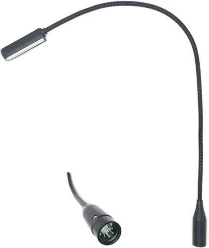 Lámpara de estudio LED XLR de 22 pulgadas con cuello de cisne de 4 pines para mezclador DJ, puerto de conexión XLR de 4 pines (puerto XLR de 4 pines)