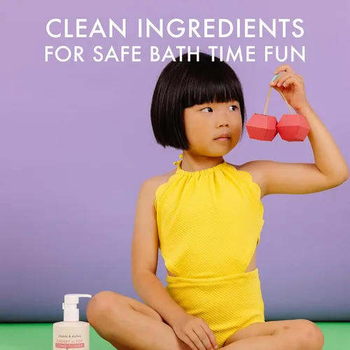 Miniatura 2 de Dabble & Dollop Cherry on Top - Acondicionador desenredante para niños y niños pequeños, origen natural, no tóxico, vegano, sin sulfato para cabello