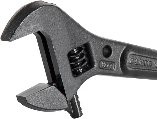 Miniatura 12 de Klein Tools 3227 Llave Ajustable Extra Ancha, Llave de Construcción Spud para Tuercas y Pernos de hasta 1-7/16 Pulgadas, 10 Pulgadas, con Orificio
