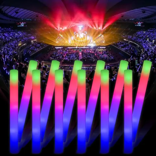 30 piezas de varillas de espuma LED – Varitas brillantes intermitentes suministros de fiesta para niños, varitas de bastón iluminadas para niños,