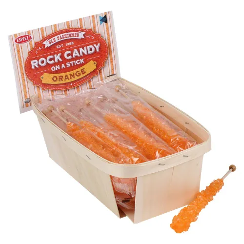 Miniatura 49 de Palitos de caramelo de roca extragrandes: 12 paletas de cereza rosa – envueltas individualmente – Palitos de caramelo de roca de cristal