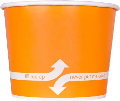 Miniatura 16 de Karat [227 ml - 1000 uds] Tazas de helado de papel y cuencos de sopa para alimentos calientes/fríos - Ideal para sopa, helado, yogur y aperitivos
