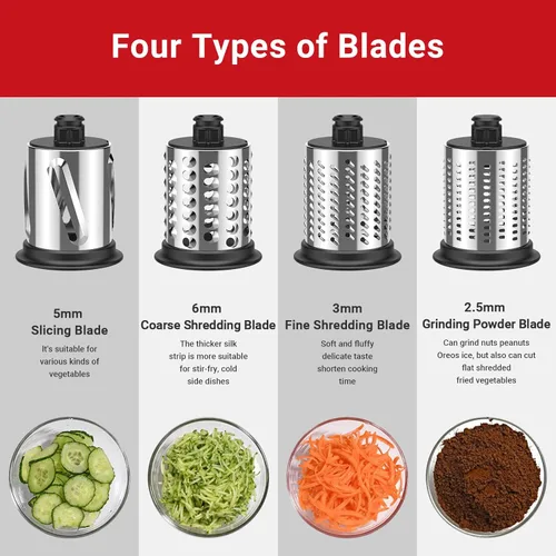 Miniatura 5 de Accesorio de triturador y rebanador de acero inoxidable para mezcladores de pie KitchenAid, accesorio rallador de queso para KitchenAid, ensaladera