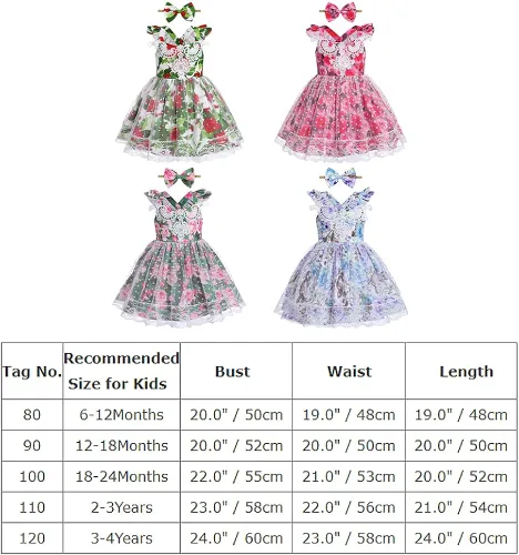 Miniatura 7 de IDOPIP Baby Girls Floral Tutu Dress Summer Mesh Lace Sleeveless Backless Princess Birthday Party Dresses with Headband Outfit