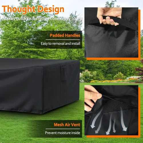 Miniatura 6 de Cubiertas para muebles de patio STARTWO impermeables, resistentes a los rayos UV, resistentes a los desgarros, resistentes para 7-12 asientos