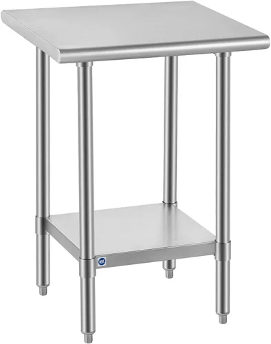 Miniatura 65 de Mesa de acero inoxidable para preparación y trabajo con protector contra salpicaduras, 24x72 pulgadas