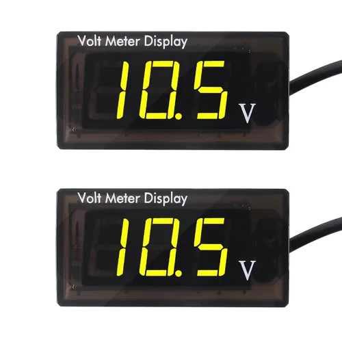 Miniatura 8 de 2 PCS Voltímetro Digital DC 5-28V para Coche, Medidor de Voltaje 12V, Medidor de Audio para Coche, Pantalla LED, Medidor 12V Impermeable, Medidor
