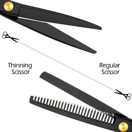 Miniatura 2 de Kit profesional de corte de pelo para el hogar, tijeras de corte de pelo para el hogar, peluquería/salón/kit de tijeras de adelgazamiento