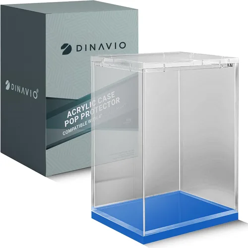 Miniatura 7 de Dinavio Crafthouse Funko Pop Protector – vitrina de acrílico – Diseño apilable resistente – Estuche de 0.157 in para figuras de vinilo de 4 pulgadas