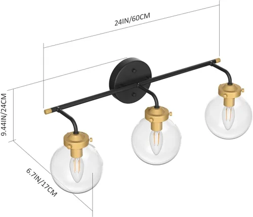 Miniatura 5 de Ralbay - Lámpara de pared para baño industrial