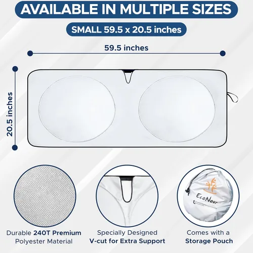 Miniatura 3 de Econour Parasol para parabrisas de Jeep Wrangler JK JL JLU 4xe y Gladiator JT, parasol plegable para ventana delantera, rayos UV y protector térmico