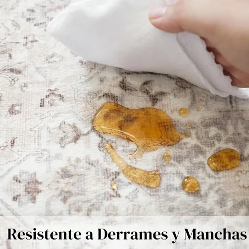 Miniatura 5 de Alfombra lavable para pasillo, de cocina, para entrada, alfombra suave vintage, antideslizante para interiores, para baño, sala de estar y Beige