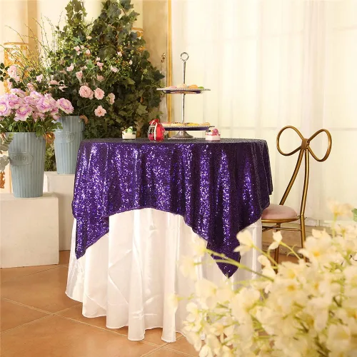 Miniatura 51 de Eternal Beauty Mantel rectangular cuadrado de 50 x 50 pulgadas para tartas, postres, exposiciones, fiestas, eventos de cumpleaños
