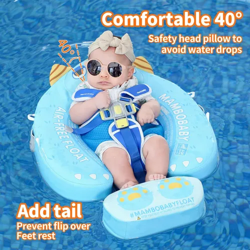 Miniatura 5 de Mambobaby Flotador para añadir cola sin volteo, flotador de natación para bebé, flotador de espuma de perlas, flotadores de agua sólida, entrenador