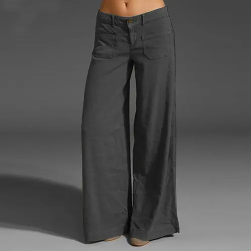 Miniatura 5 de Women's Wide Leg Palazzo Lounge Pants Button Down Light Weight Loose Slacks Trousers Comfy Casual Plain Joggers