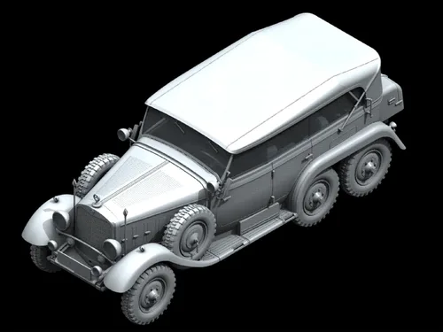 Miniatura 3 de ICM Modelos G4 con cubierta abierta WWII coche alemán