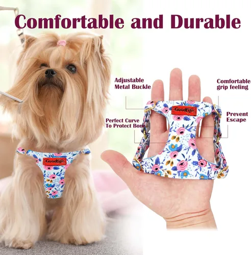 Miniatura 3 de OaaXbbECco Arnés suave y ajustable para cachorro, arnés suave y ajustable para perro y correa para perro, sin estrangulamiento, a prueba de escape