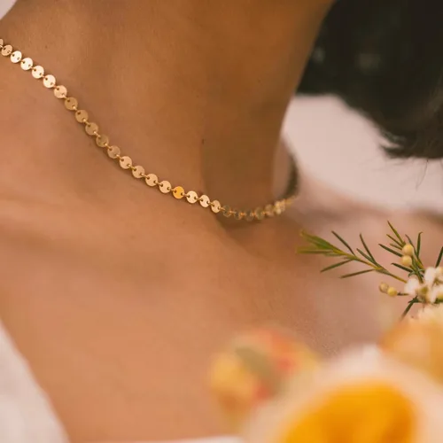 Miniatura 3 de Collar de oro para mujer, gargantilla chapada en oro de 14 quilates, delicados collares en capas, collar de plata para mujer, chapado en oro blanco