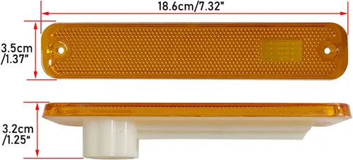 Miniatura 5 de Carcasa de luz de marcador lateral de lente ámbar delantera para Ford Serie F Truck 1973-1979/Bronco 1978-1979/E-Series Econoline 1975-1991