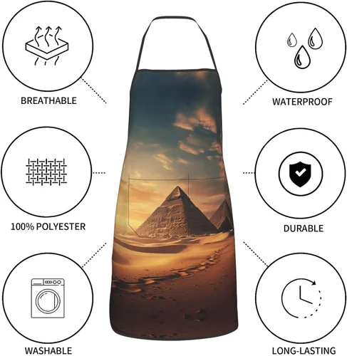 Miniatura 8 de mound Chef Apron for Men and Women - Waterproof Kitchen Chef Apron with Pockets, Perfect for Cooking, Salon & More