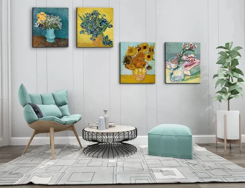 Miniatura 3 de dgbtcart Girasoles Lirios Florero de Flores por Vincent Van Gogh Arte de Pared en Lienzo, Reproducciones de Pinturas Clásicas Impresiones Obra