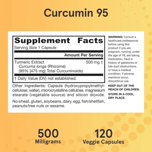 Miniatura 6 de Curcumin 95 de Jarrow Formulas, CUR120, 1, 1