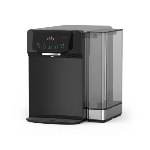 Brio Enfriador de agua Sparkling 600 para encimera, sistema de filtro de 2 etapas y esterilizador de agua UV, reduce PFAS y microplásticos, tanque