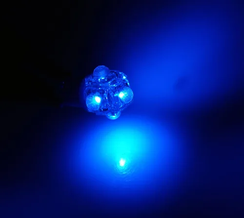 Miniatura 3 de LEDLP-T10-B5 - Bombillas LED para placa de matrícula T10, 5 flujos LED azul juego de 2 piezas