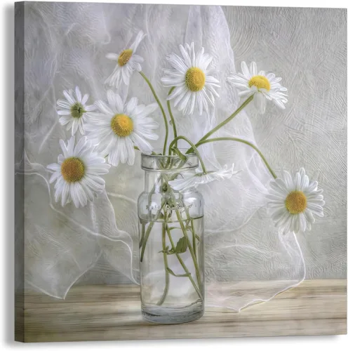 Decoración de baño con margaritas blancas para decoración de pared, diseño de margarita blanca, pinturas de cocina para decoración de pared, campo,