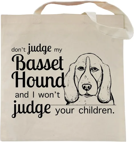 Pet Studio Art Bolso tote Don't Judge My Dog Basset Hound