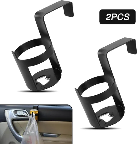 Miniatura 6 de 2 soportes para vasos de agua colgantes para automóvil, 4.52 x 2.55 pulgadas, portátil, de almacenamiento simple para reposabrazos de asiento