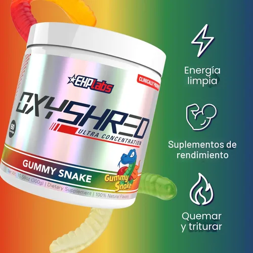 Miniatura 4 de EHP Labs OxyShred Polvo de Pre Entrenamiento - Polvo de Preentrenamiento con L Glutamina y Acetil L Carnitina, Bebida de Impulso de Energía