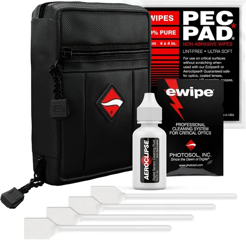 Photographic Solutions Kit de supervivencia digital - Hisopos con sensor tipo 2 (0.669 in), toallitas fotográficas PEC-PAD, paquete de limpieza