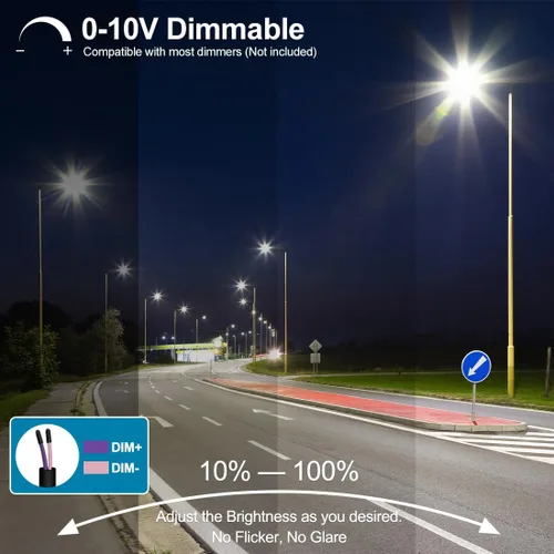 Miniatura 7 de Luces LED de estacionamiento de 240 W para exteriores, luces LED de poste con ajustador deslizante, 150 lm/W 5000 K 100-277 V IP65, luz comercial