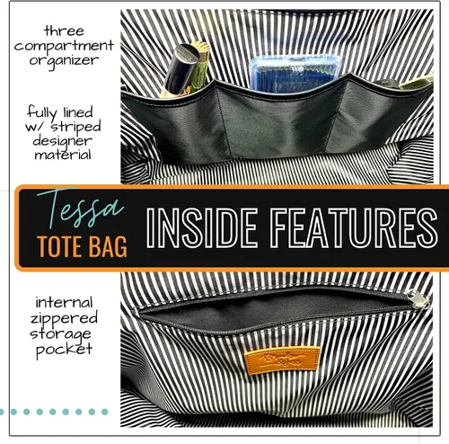 Miniatura 100 de Brooke & Jess Designs Bolso de mano para la abuela – Bolso de lona resistente con cremallera y bolsillo interior para la abuela para uso diario