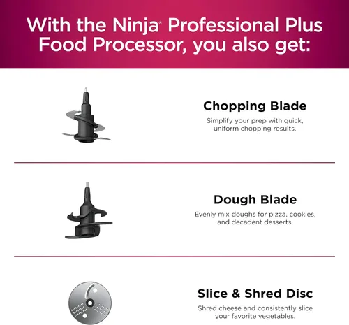 Miniatura 9 de Ninja Procesador de alimentos Professional Plus de 1000 vatios de pico con programas preestablecidos Auto-iQ para picar puré, rebanada de masa