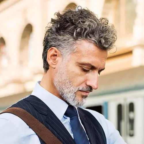 Miniatura 7 de Rizado Hombres Toupee - Sistemas de reemplazo de cabello humano para hombres, postizo de 0.787 in, rizado con bucle en V, pelucas de poliuretano