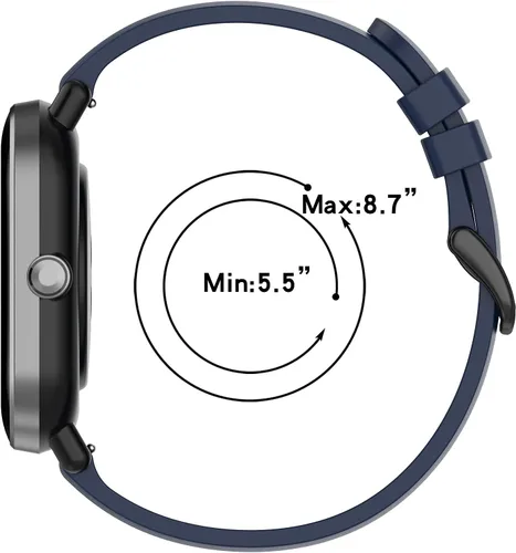 Miniatura 2 de ECSEM - Correas de repuesto compatibles con CanMixs Smart Watch, correa de silicona transpirable de 0.787 pulgadas, correas ajustables de liberación