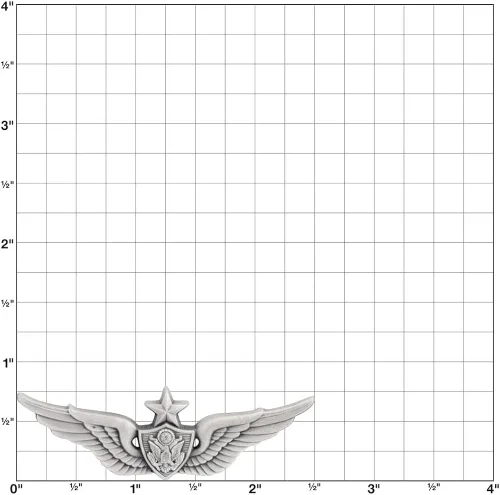 Miniatura 5 de MEDALS OF AMERICA EST. 1976 Insignia de tripulación aérea de ejército senior, Plateado (Silver Oxide)